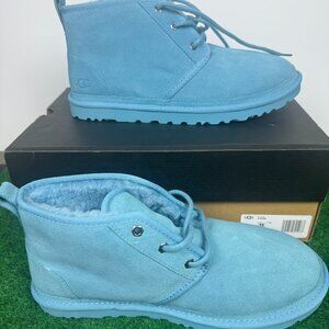 UGG Neumel M/3236 Men's 11 Blue Suede Lace-up Wool Sockliner Chukka Boots